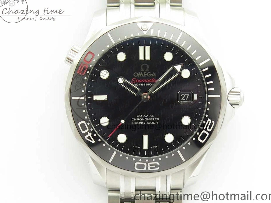 0424 Seamaster 300M Chronometer SS “007” Limited Edition OMF 1:1 Best Edition on SS Bracelet A2824 (Black Balance Wheel) V Seasonal 7952